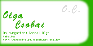 olga csobai business card